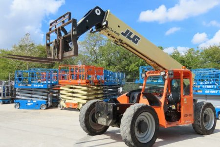 2013 JLG G9-43A 43′ 9,000 lbs Telescopic Reach Forklift Telehandler 9K 3 way Selectable Steering (crab, 2-wheel, 4-wheel)