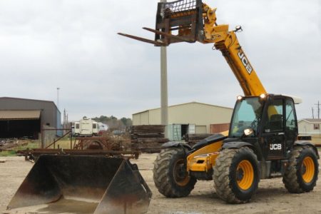 2013 JCB 541-70 Agri 23′ 9,000 lbs Telescopic Reach Forklift Cab Loadall 4×4 Operation