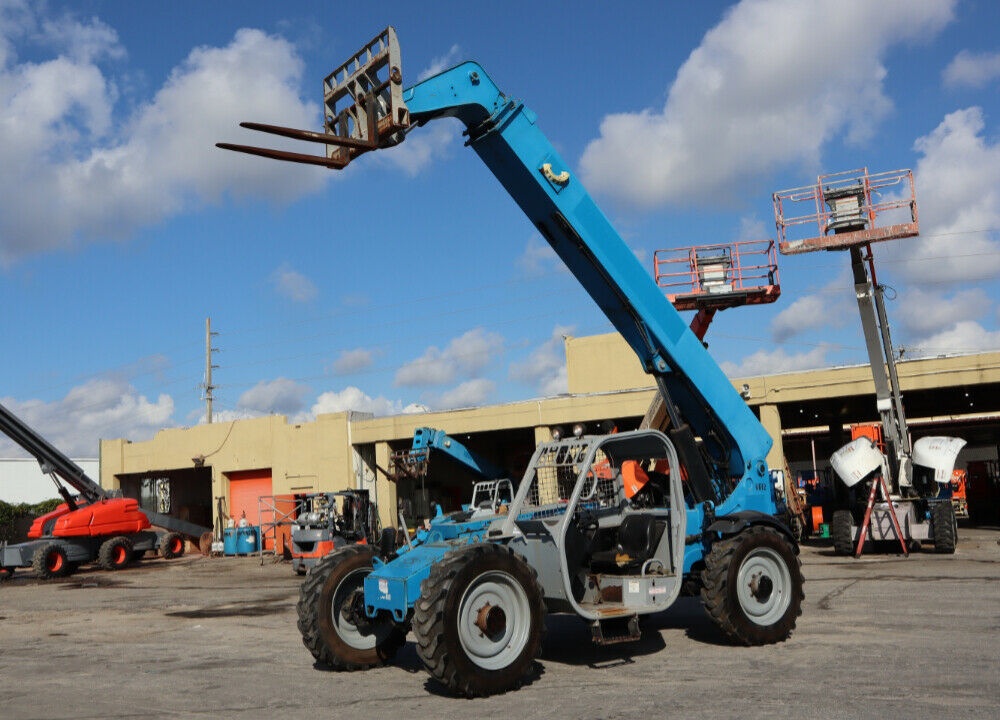 2013 Genie GTH-844 8,000 lb Telescopic Reach Forklift Telehandler 3-Way Selectable Steering (crab, 2-wheel, 4-wheel)