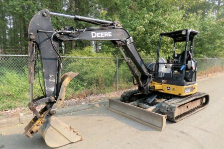 2014 John Deere 50G Hydraulic Mini Excavator Hyd Thumb Q/C Blade 2-Speed Auto-Idle