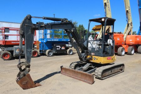 2014 John Deere 35G Mini Excavator Tractor Aux Hyd Q/C Backfill Blade Two Speed Travel