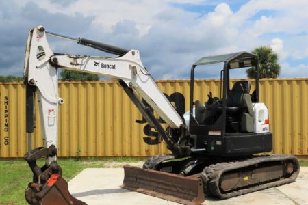 2014 Bobcat E50 Mini Excavator Rubber Tracks Backhoe Aux Hyd Diesel Manual Quick-Coupler