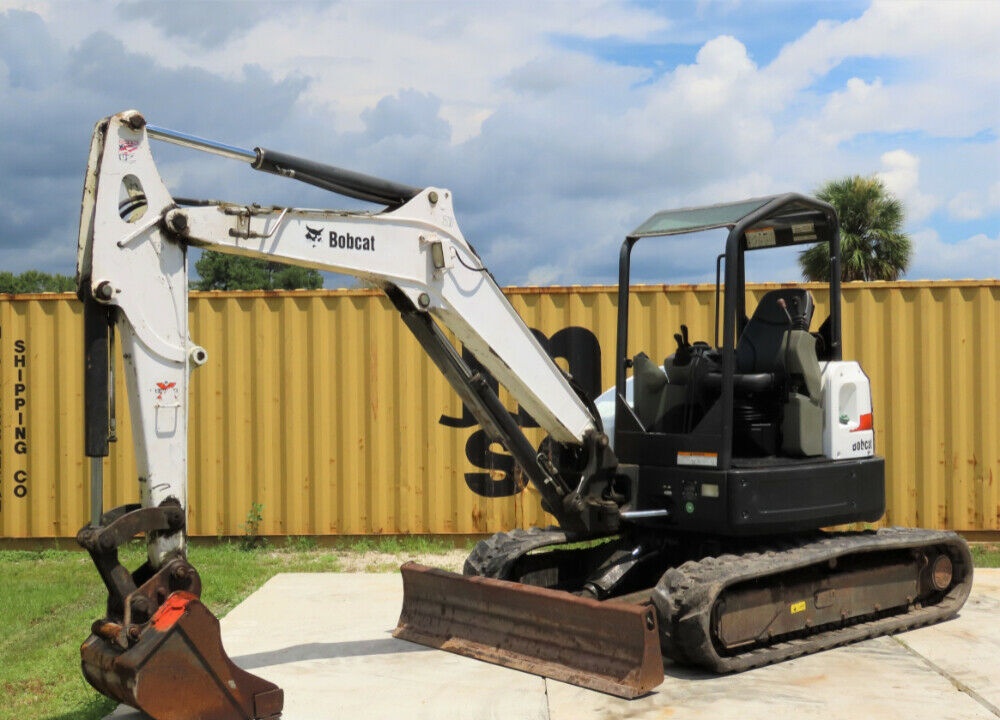 2014 Bobcat E50 Mini Excavator Rubber Tracks Backhoe Aux Hyd Diesel Manual Quick-Coupler