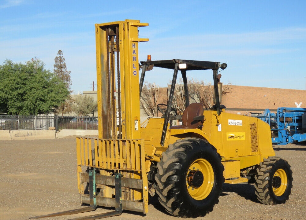 2012 Harlo HP8500 4WD 22-85 8,500 lb Rough Terrain Forklift Lift Truck Hydraulic Fork Tilt