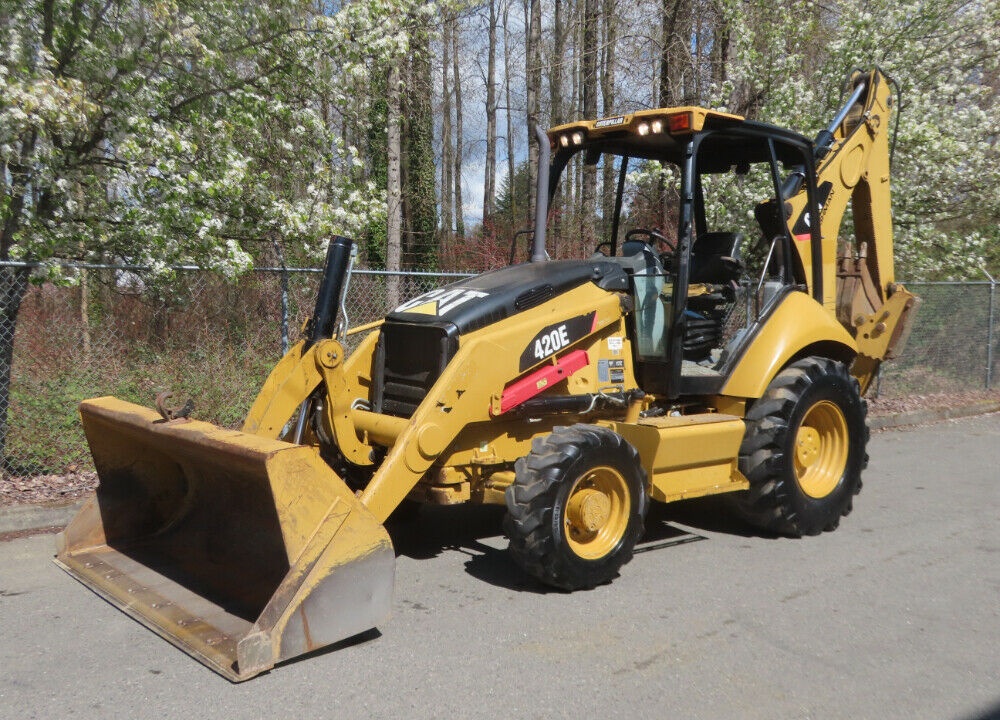 2011 Caterpillar 420E 4WD Backhoe Wheel Loader Tractor Hyd Outriggers 89″ General Purpose Loader Bucket