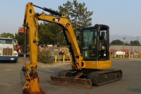 2008 Caterpillar 305C CR Mini Excavator A/C Cab Backhoe Aux Hyd Blade Rubber Tracks