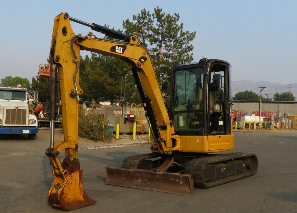 2008 Caterpillar 305C CR Mini Excavator A/C Cab Backhoe Aux Hyd Blade Rubber Tracks