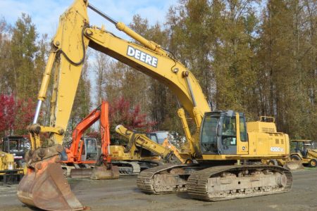 2005 John Deere 450C LC Hydraulic Excavator Cab AC QC 55 Dig Bucket Air conditioning