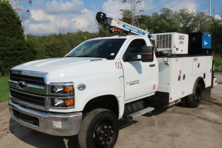 2019 Chevrolet Silverado 5500HD 4WD Mechanic Service Truck Crane Welder Auto Crane HC7 W/ Remote