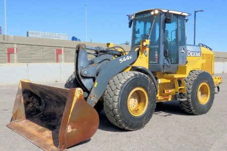 2011 John Deere 544K Articulating Wheel Loader Tractor Diesel Cab A/C Tilt Steering Column