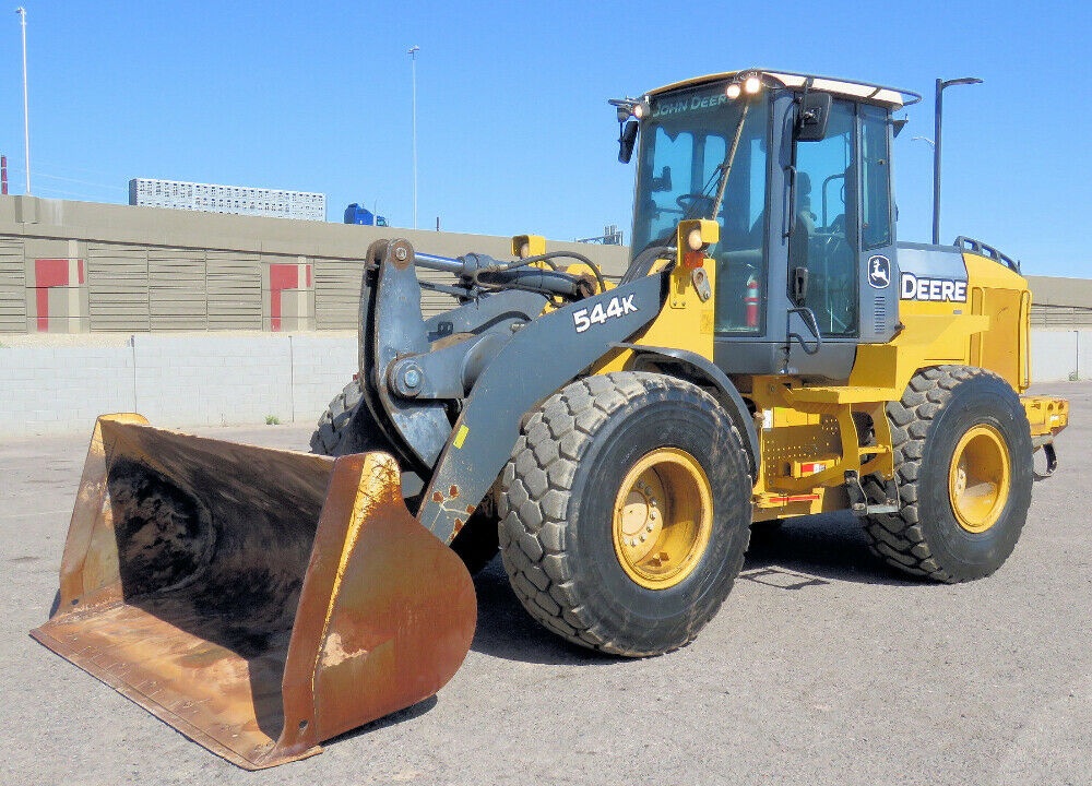 2011 John Deere 544K Articulating Wheel Loader Tractor Diesel Cab A/C Tilt Steering Column