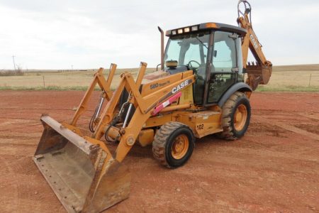 2002 Case 580 Super M 4×4 Backhoe Wheel Loader Tractor Cab E-Stick Backup Alarm