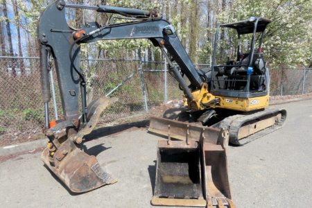 2007 John Deere 50D Mini Excavator Hydraulic Thumb Blade 3-Bkts Trackhoe 2 Speed Travel