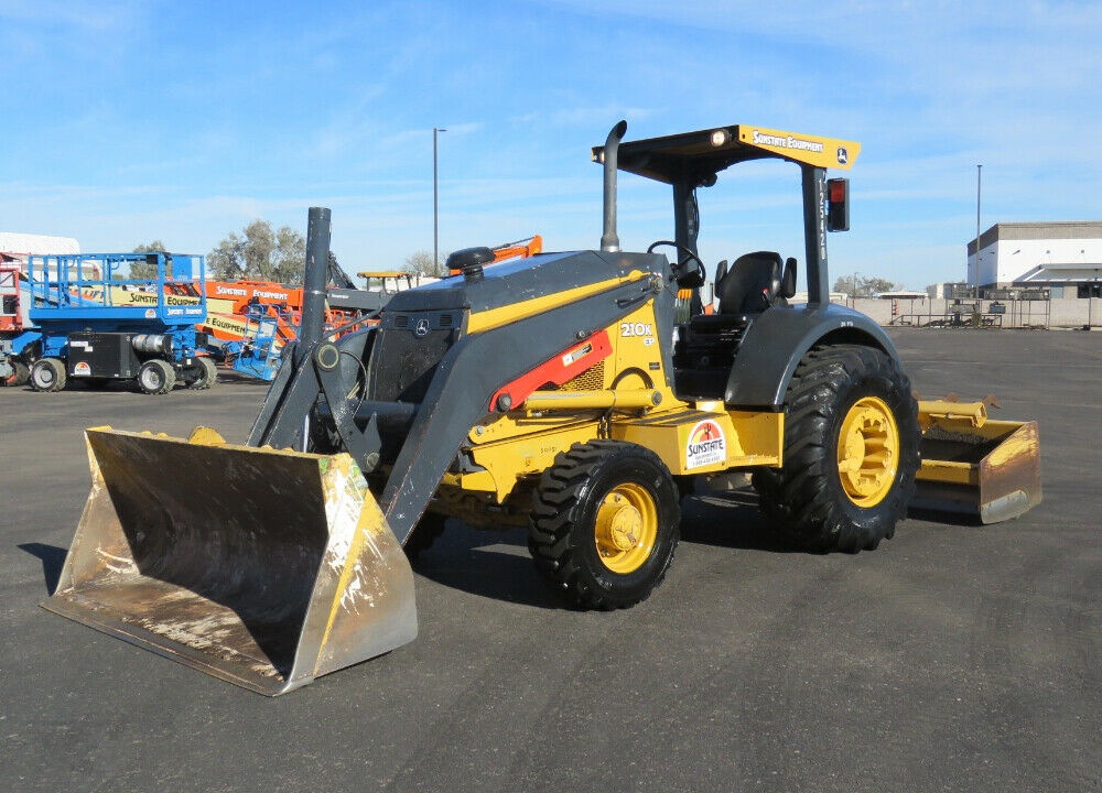 2014 John Deere 210K EP 4WD Skip Loader Box Scraper Ag Tractor Diesel 4×4 Operation