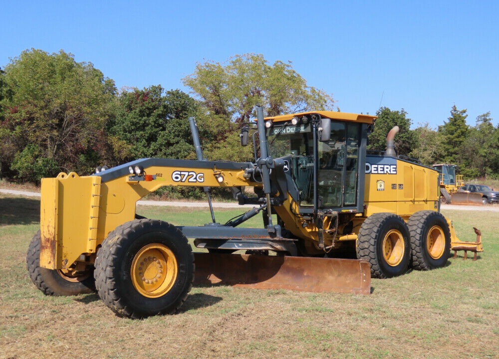 2012 John Deere 672G AWD Motor Grader 14′ Moldboard A/C Tractor Ripper Power Steering