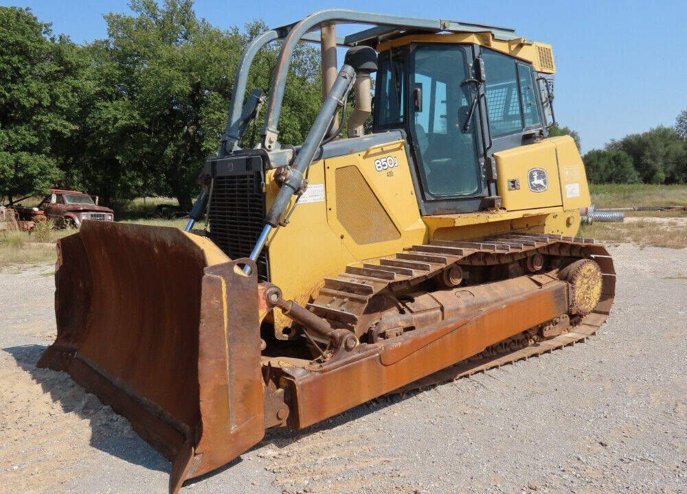 2005 John Deere 850J Crawler Dozer Tractor Heated Cab A/C Hyd Winch 24″ Tracks