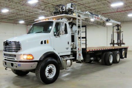 2006 Sterling L9500 Drywall Boom Crane Truck IMT 42′ Knuckle Diesel Air Conditioning