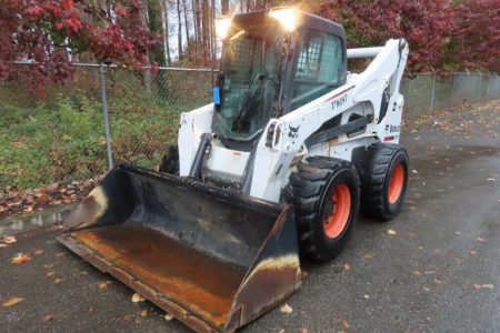 2012 Bobcat S850 Skid Steer Wheel Loader Heated Cab AC Aux Hydraulics Air Conditioning / Heater