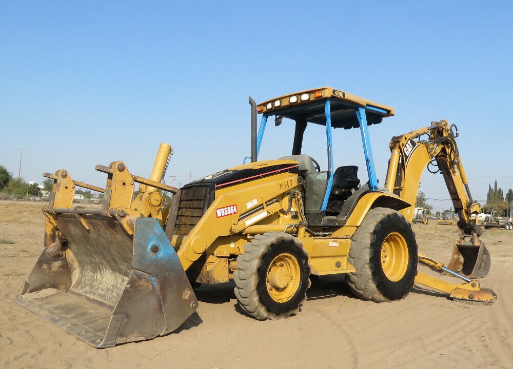 2003 Caterpillar 420D 4WD Backhoe Wheel Loader Tractor E-Stick 4In1 Aux 4 Wheel Drive