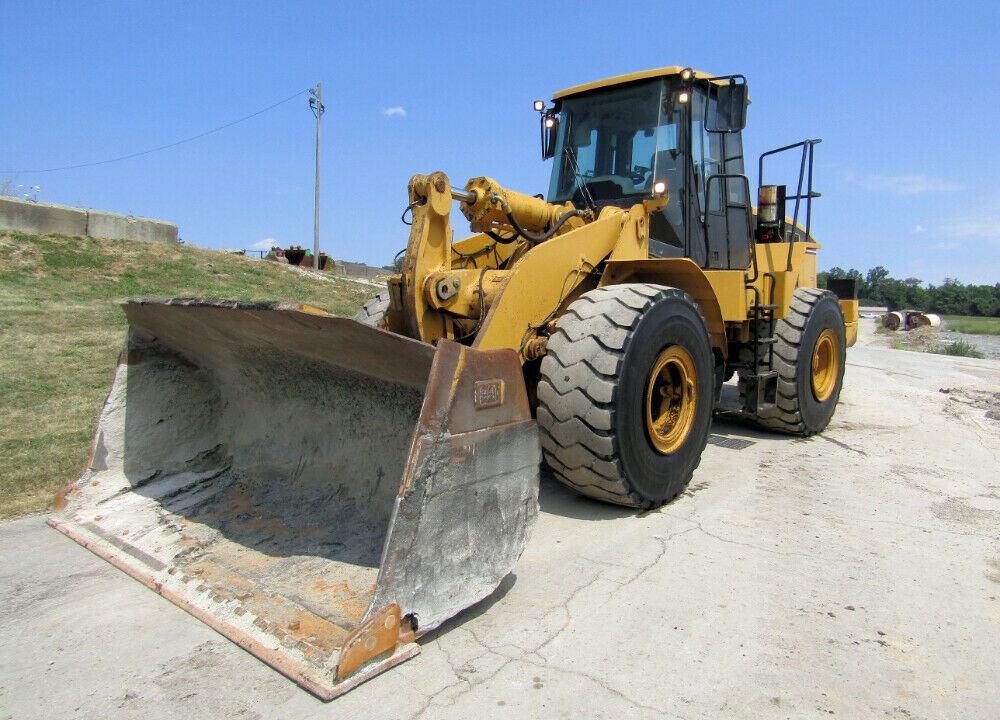 2005 Caterpillar 972G II 4×4 Wheel Loader Tractor AC Cab Ride Control Electric Hood Lift