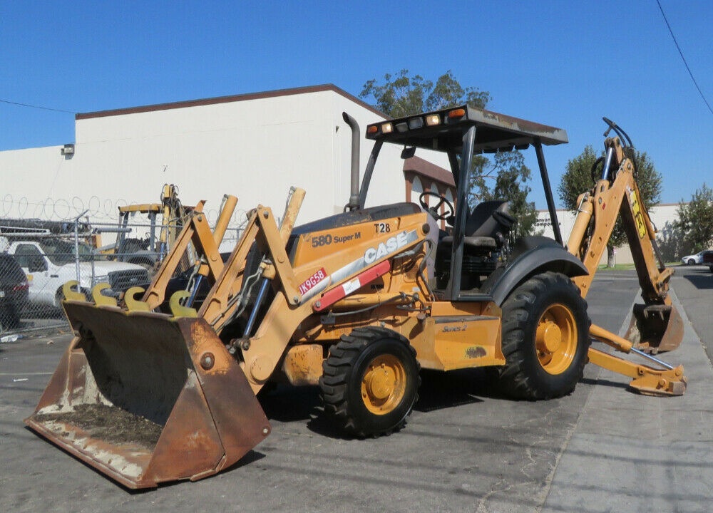 2005 Case 580 Super M-2 4X4 Backhoe Wheel Loader Tractor E-Stick Aux Hyd Rear Auxiliary Hydraulics