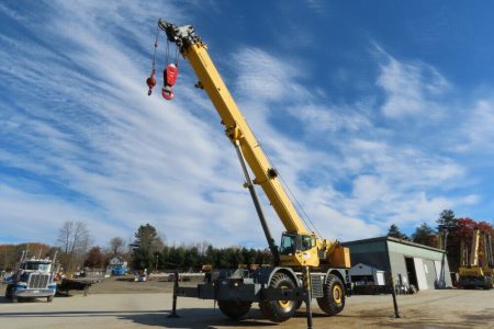 2007 Grove RT875E 75 Ton Rough Terrain Crane 128′ Boom 56′ 4 Hydraulic Outriggers