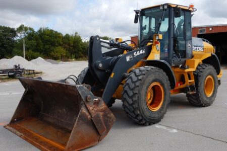 2016 John Deere 544K 4WD Wheel Loader Tractor Aux Hyd Cab A/C Bucket