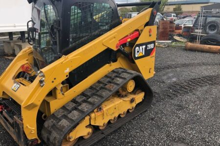 2019 Caterpillar 289D Skid Steer Enclosed Cab AC/Heat New Tracks High Flow Bucket 80″