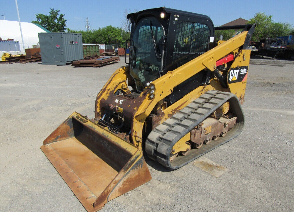 2015 Caterpillar 289D Skid Steer Track Loader Crawler Cab Heat AC Hyd Hand and Foot Throttle