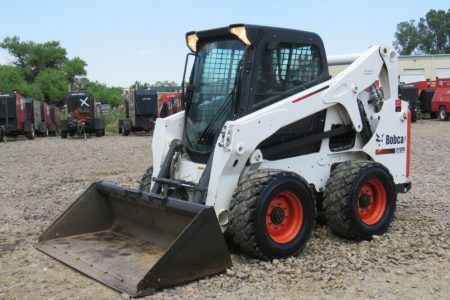 2013 Bobcat S650 Skid Steer Wheel Loader Diesel Aux Hyd Cab A/C Universal Quick Coupler