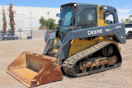 2012 John Deere 329D Skid Steer Track Loader Crawler Diesel A/C Cab Pilot Loader Controls