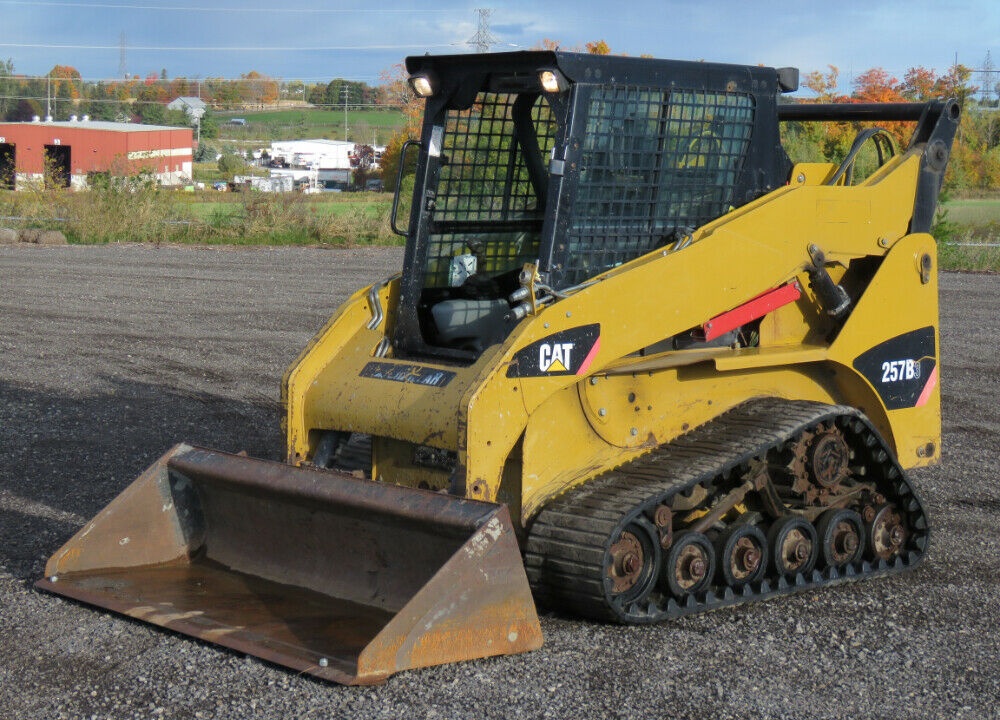 2011 Caterpillar 257B Skid Steer Track Loader Auxiliary Hyd Cab Heat Rubber Tracks