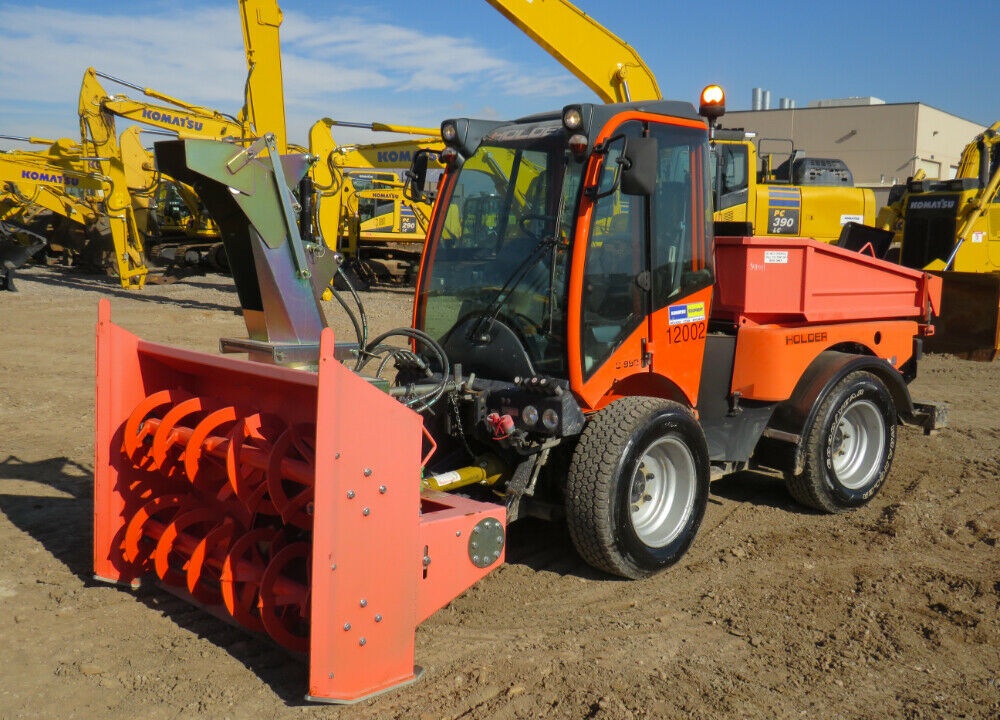 2013 Holder C992 4WD Industrial Tractor Snow Blower w3 Attach AC Cab Duetz Diesel