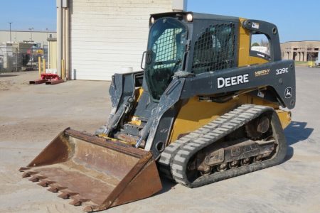 2013 John Deere 329E Skid Steer Track Loader Crawler AC Cab Aux Hyd Optional Two Speed