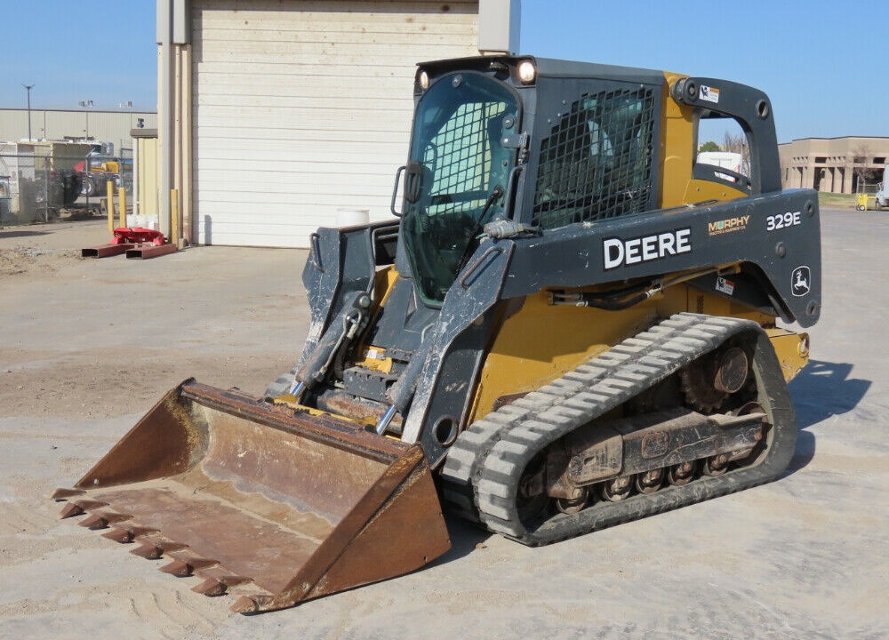 2013 John Deere 329E Skid Steer Track Loader Crawler AC Cab Aux Hyd Optional Two Speed