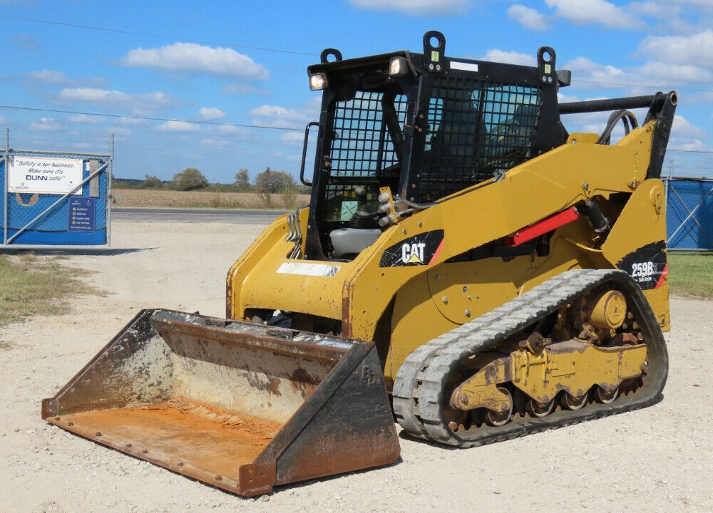 2012 Caterpillar 259B3 Skid Steer Track Loader Crawler CAB Diesel Aux Hydraulic Quick Coupler