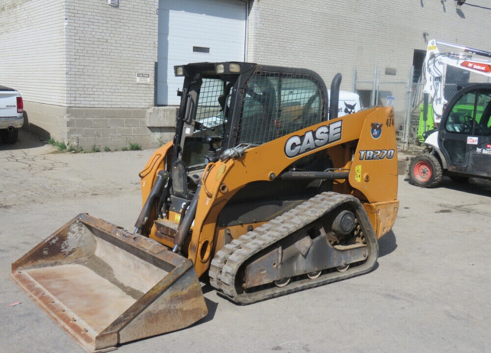 2011 Case TR270 Skid Steer Track Loader Crawler Cab Heat Hyd Coupler 12.5″ Rubber Tracks