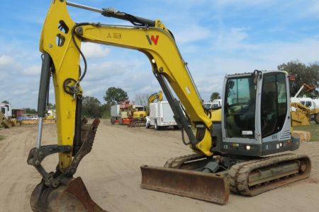 2019 Wacker Neuson ET90 Mini Excavator Rubber Tracks A/C Cab Backhoe Aux Air Conditioning and Heater