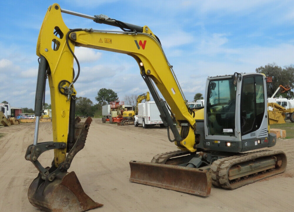 2019 Wacker Neuson ET90 Mini Excavator Rubber Tracks A/C Cab Backhoe Aux Air Conditioning and Heater