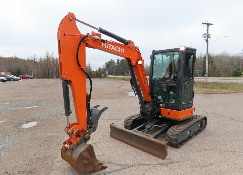 2019 Hitachi ZX35U-5N Mini Excavator Rubber Track Cab Trackhoe Aux Thumb 2-Speed Travel