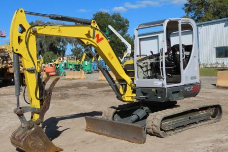 2017 Wacker Neuson EZ53 Mini Excavator Rubber Tracks Backhoe Hyd Two Speed Travel