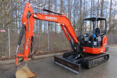 2015 Kubota KX040-4 Mini Excavator Hydraulic Thumb 4-Way Dozer Blade Q/C 2-Speed Travel