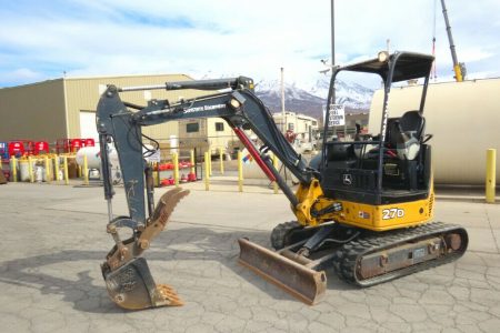 2014 John Deere 27D Mini Excavator Rubber Tracks Backhoe Thumb Aux Hyd 12 Volt Outlet