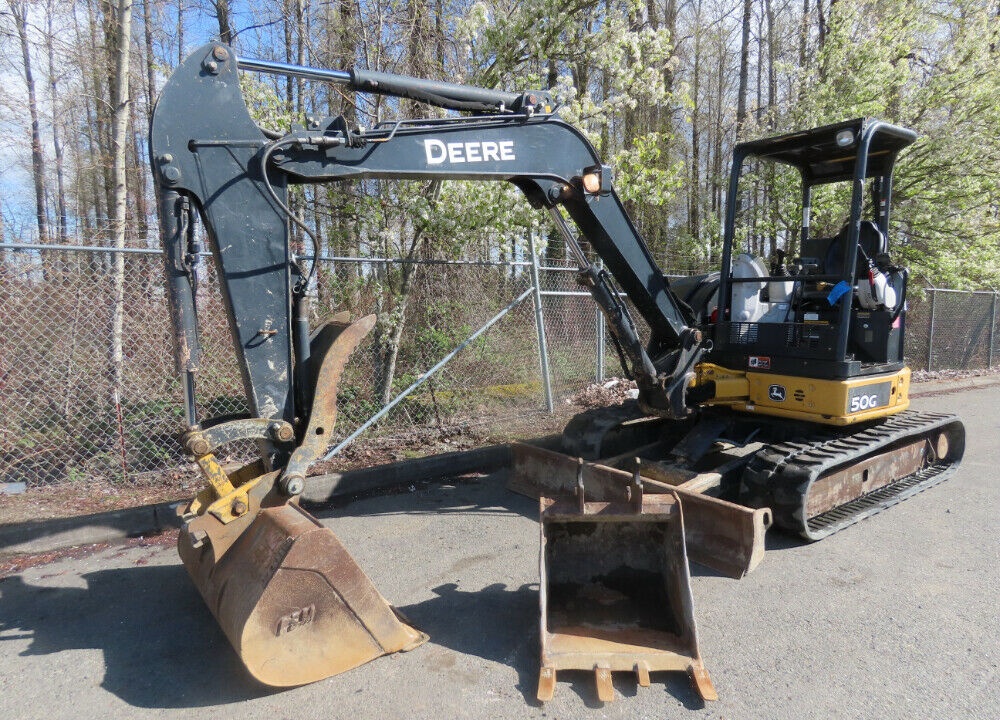 2013 John Deere 50G Hydraulic Mini Excavator Thumb Blade Two Speed Two Speed Travel