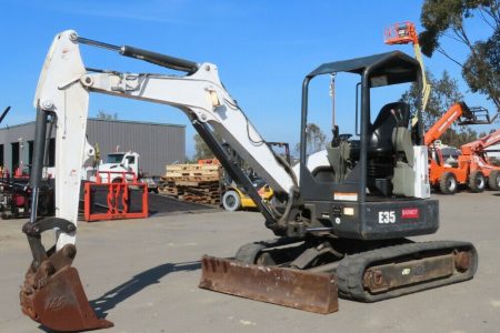 2013 Bobcat E35 Mini Excavator Rubber Tracks Backhoe Aux Hyd Q/C Diesel Travel Alarm