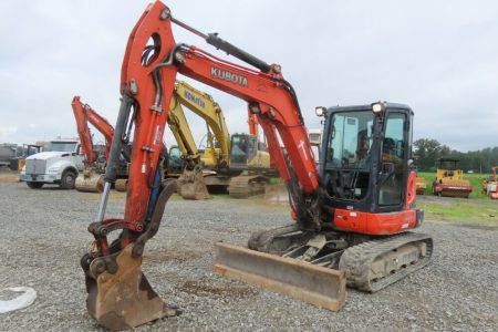 2012 Kubota KX057-4 Hydraulic Mini Excavator Cab Heat A/C Aux Hyd Thumb Air Conditioning