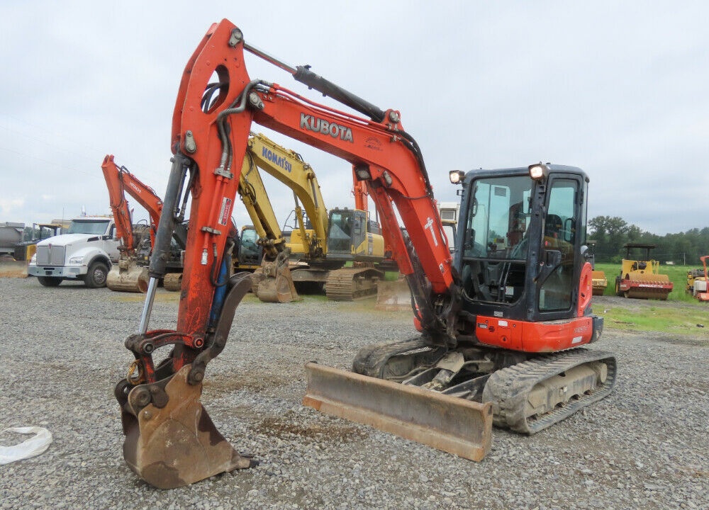 2012 Kubota KX057-4 Hydraulic Mini Excavator Cab Heat A/C Aux Hyd Thumb Air Conditioning