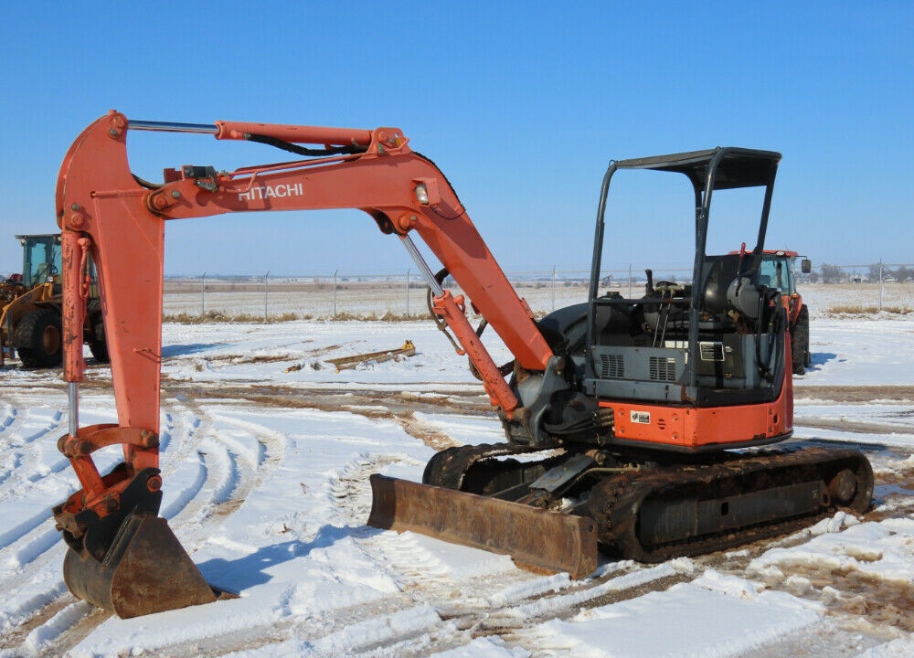 2008 Hitachi ZX50UNA-2 Mini Hydraulic Excavator Trackhoe Aux Hyd Blade 24″ Digging Bucket