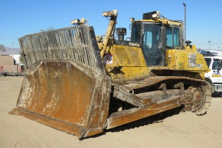 2014 Komatsu D155AX-7 Crawler Dozer A/C Cab Tractor Blade 26″ Tracks