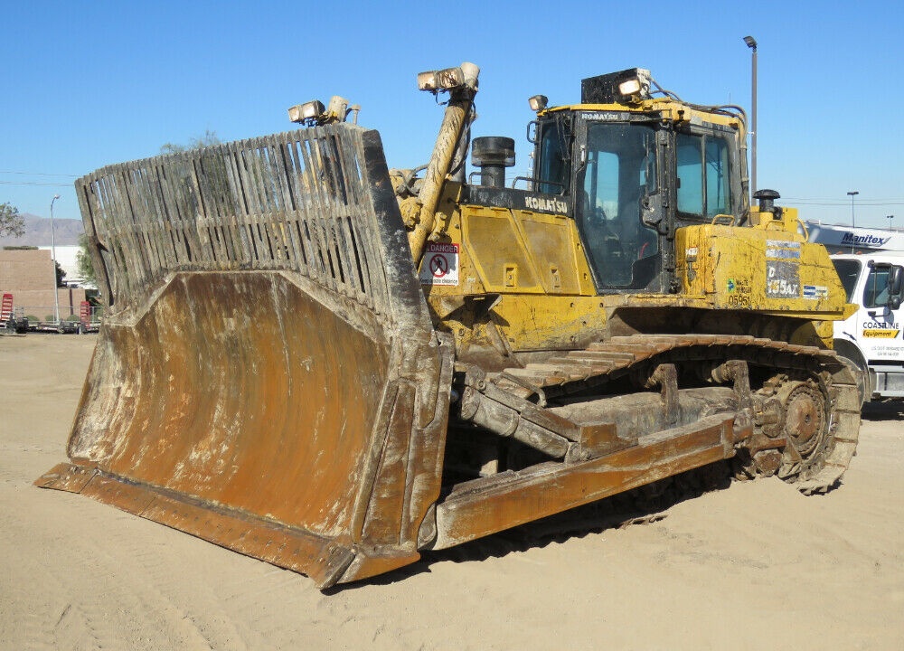 2014 Komatsu D155AX-7 Crawler Dozer A/C Cab Tractor Blade 26″ Tracks